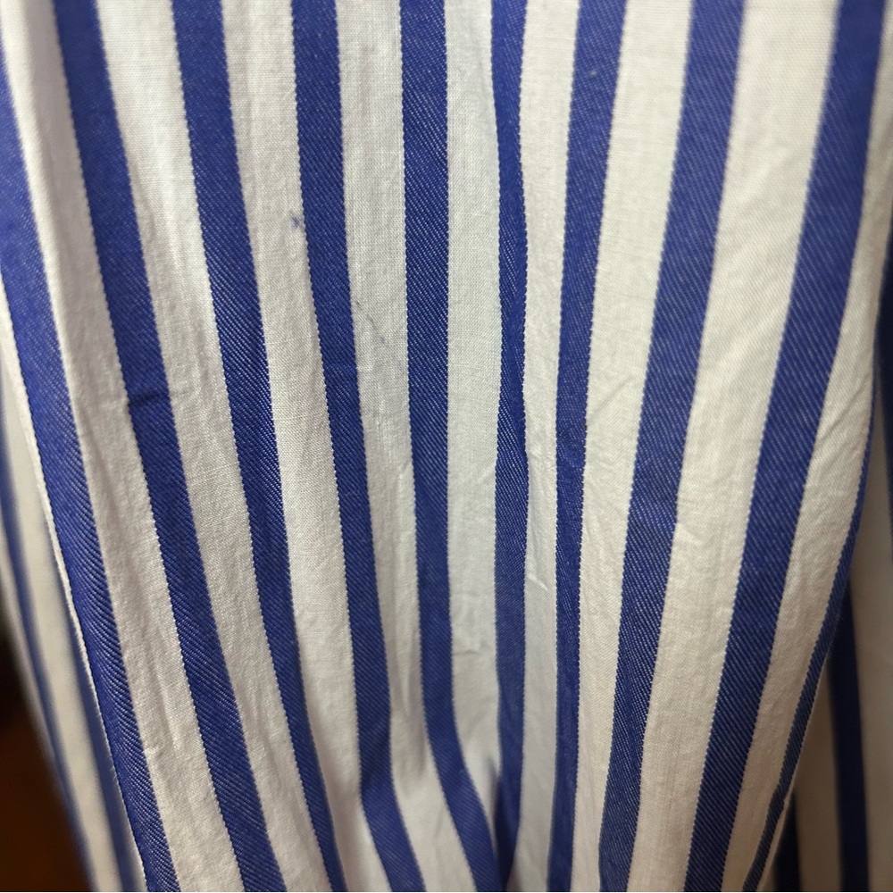 Saint James Benedict Blue and White Striped shirt Dress 10 - Picture 14 of 16